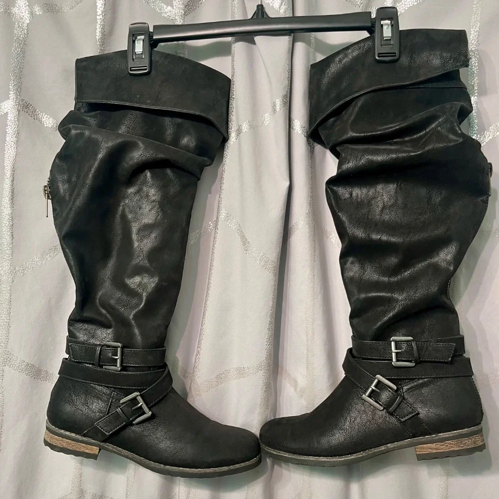 Carlos Santana Over the Knee Suede Slouch Boot - Picture 5 of 7